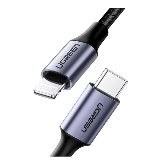 Cable Ugreen Lightning a USB-C Nylon Trenzado 1.0M